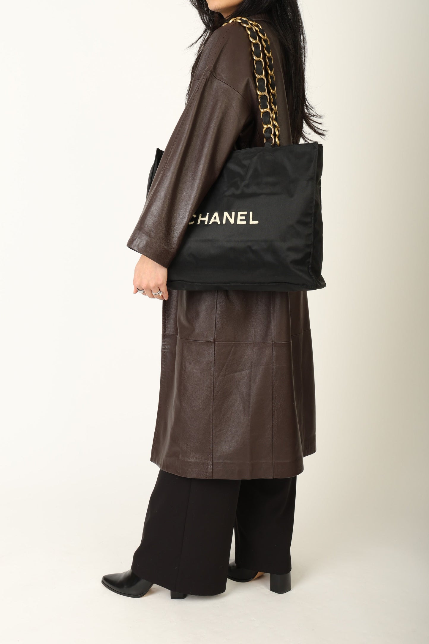 Chanel Nylon Chunky Chain Tote