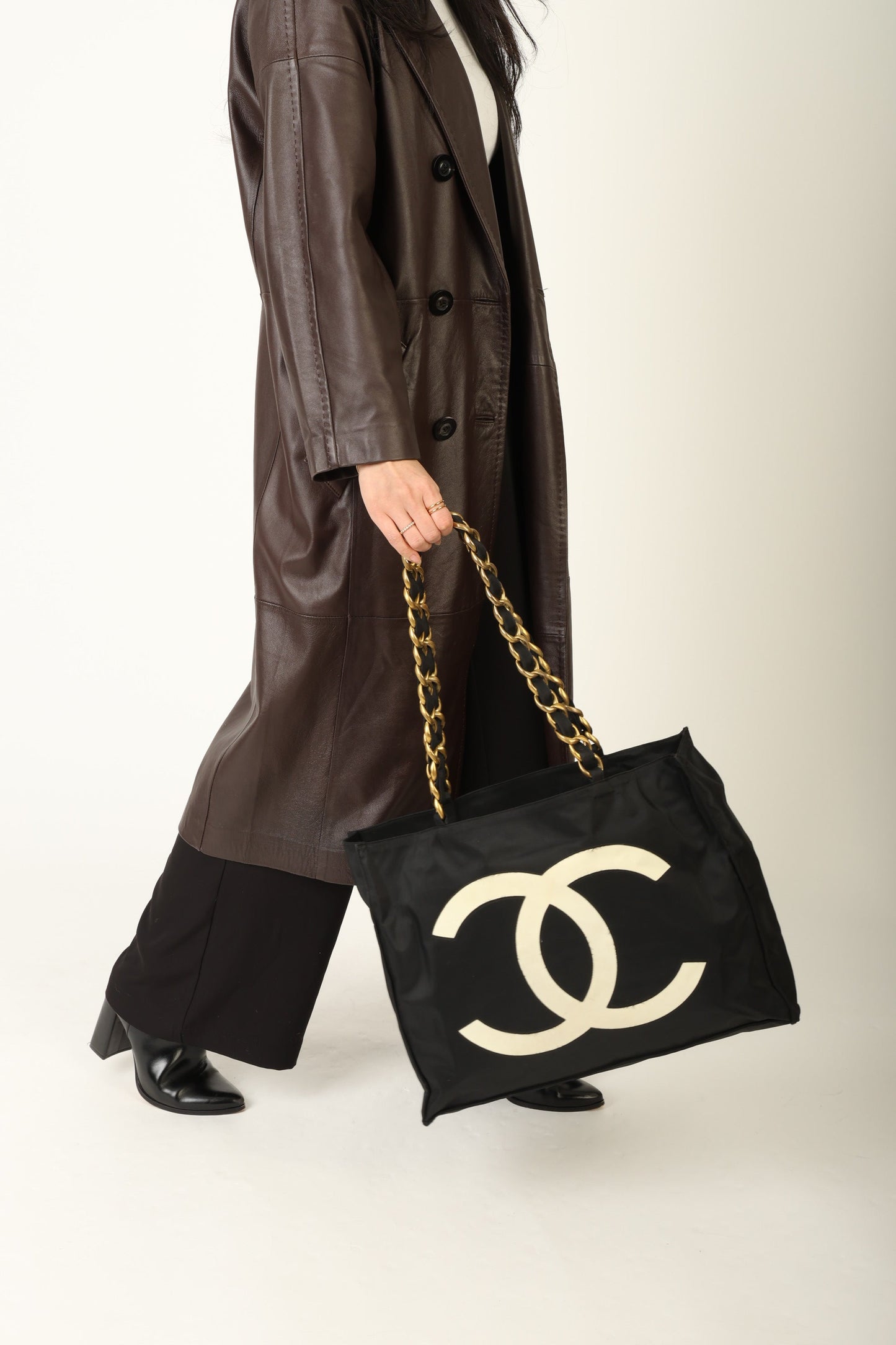 Chanel Nylon Chunky Chain Tote