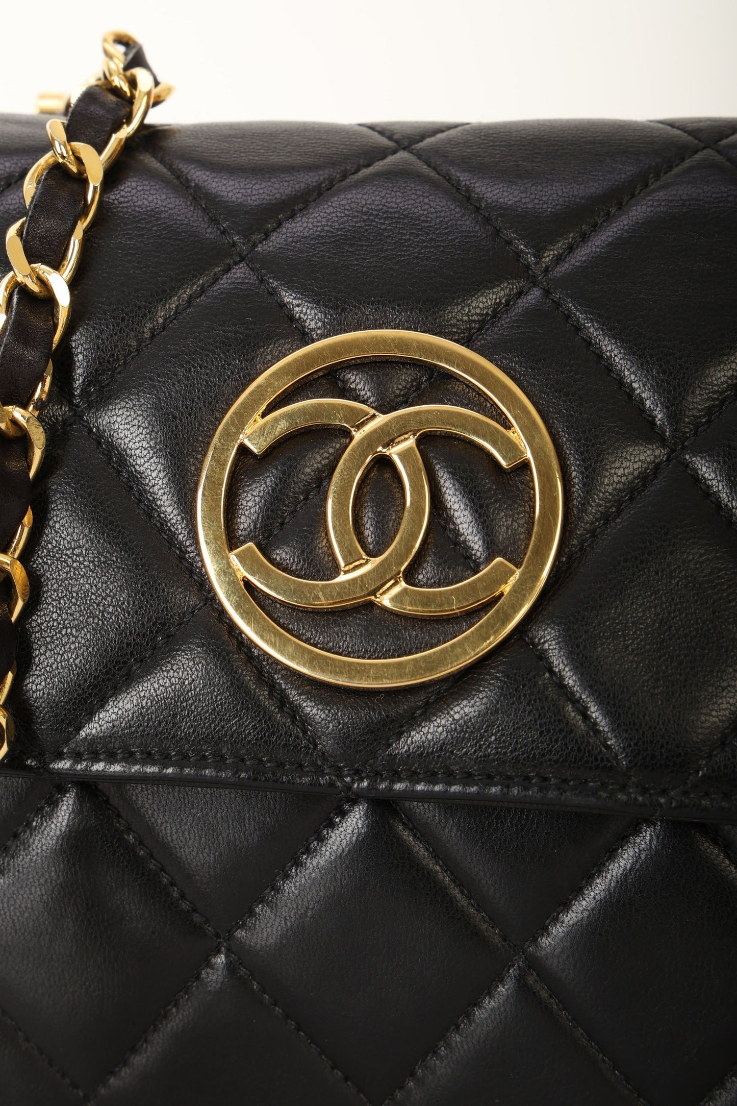 Chanel 1991 Lambskin Mini Square Crossbody Bag