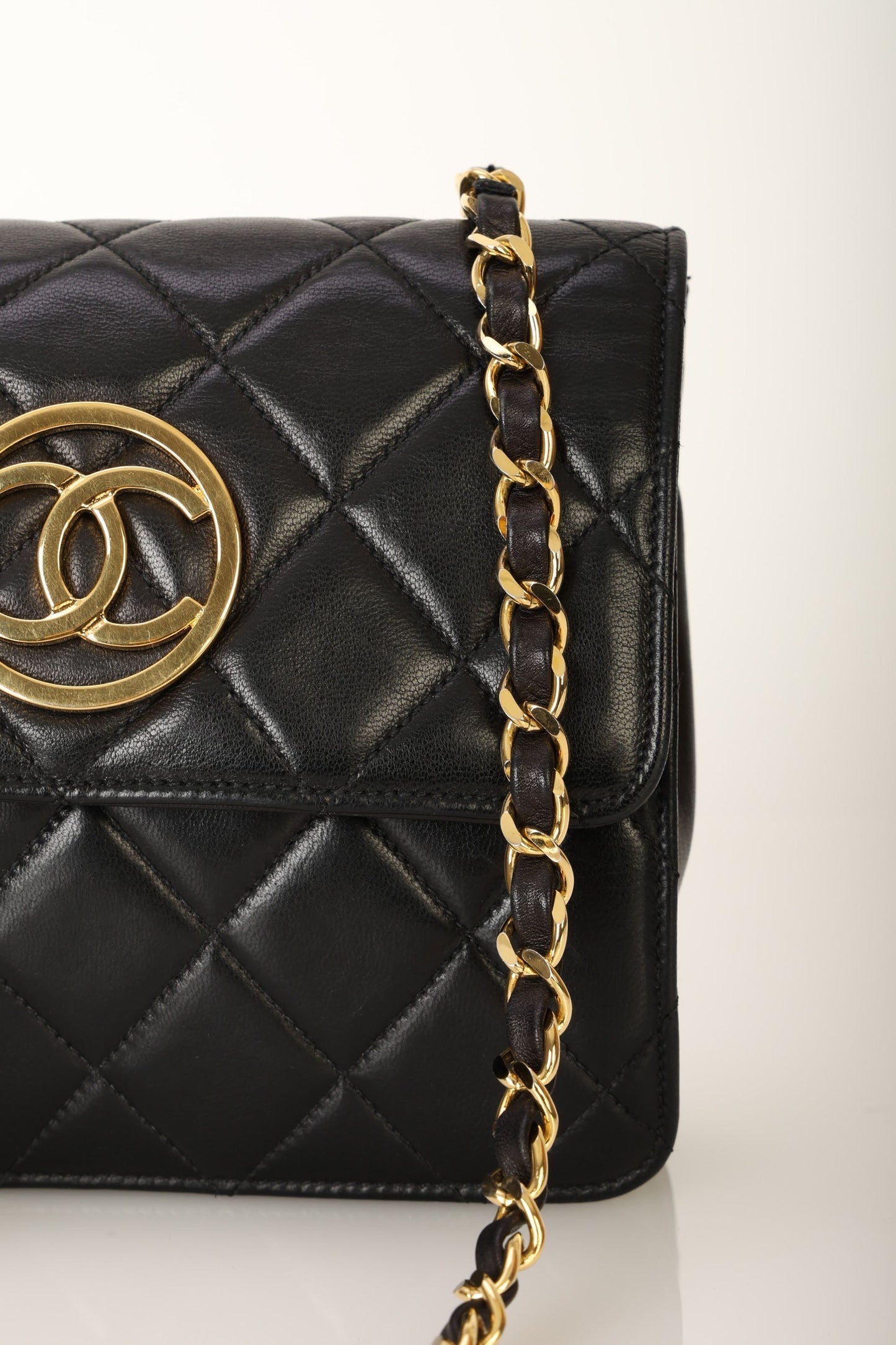 Chanel 1991 Lambskin Mini Square Crossbody Bag