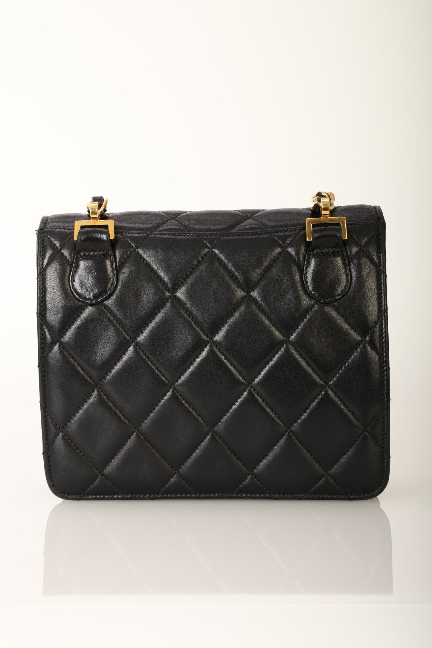 Chanel 1991 Lambskin Mini Square Crossbody Bag