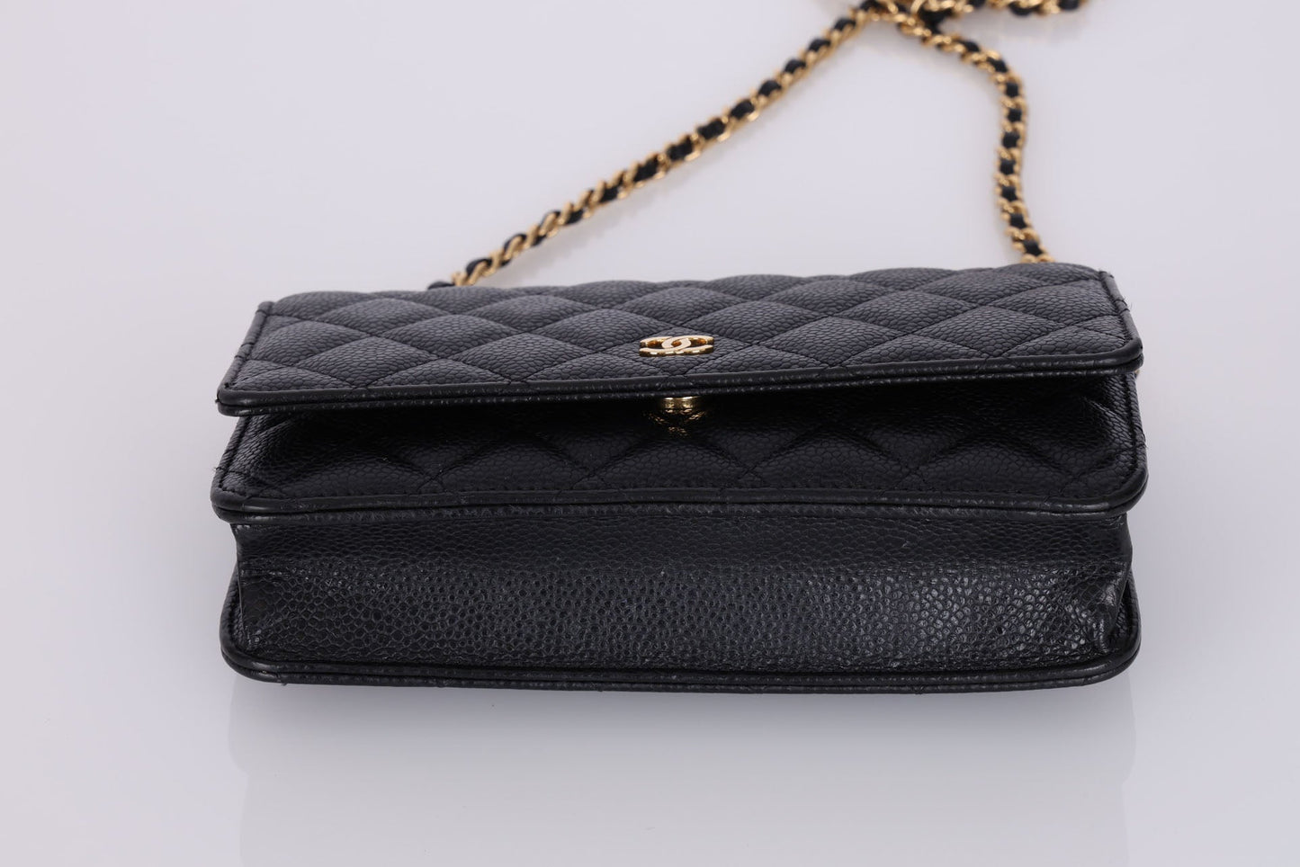 Chanel 2019 Caviar Wallet on Chain