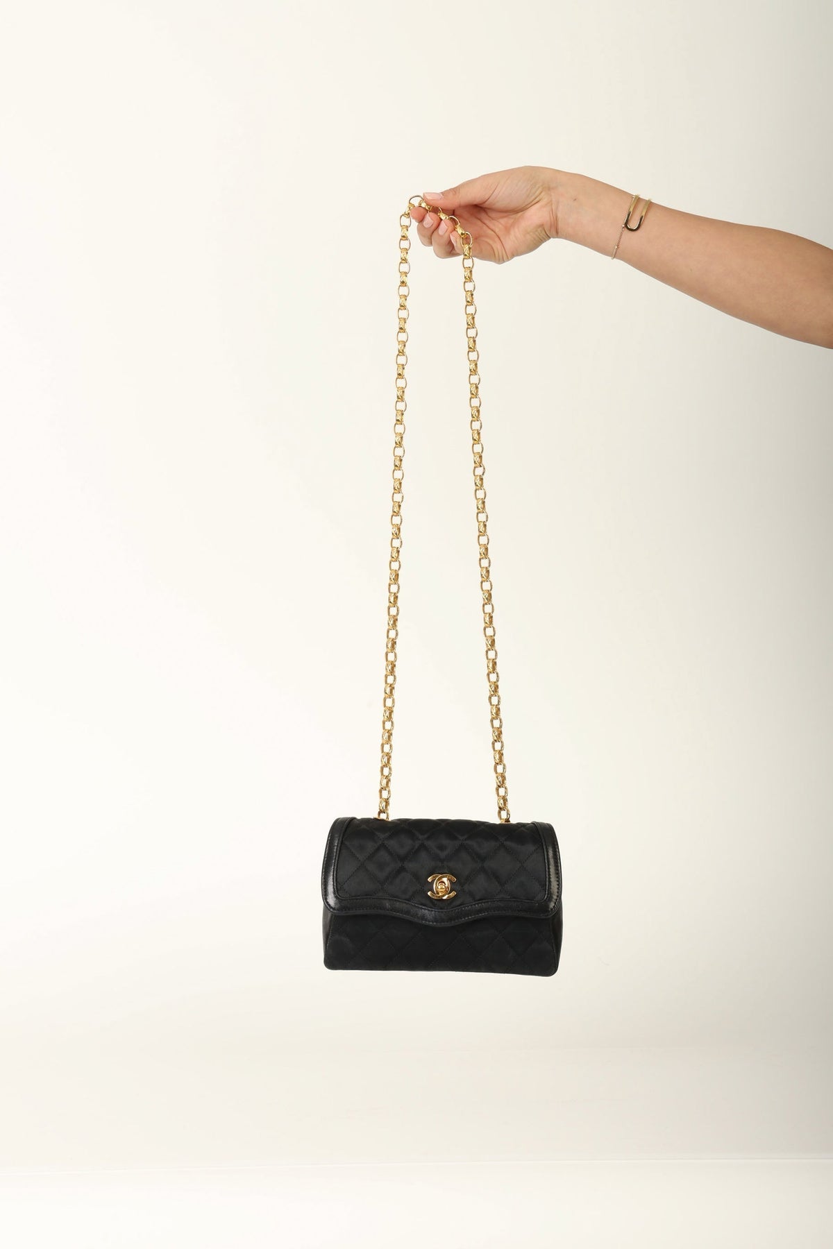 Chanel Satin & Lambskin Bijoux Mini Bag