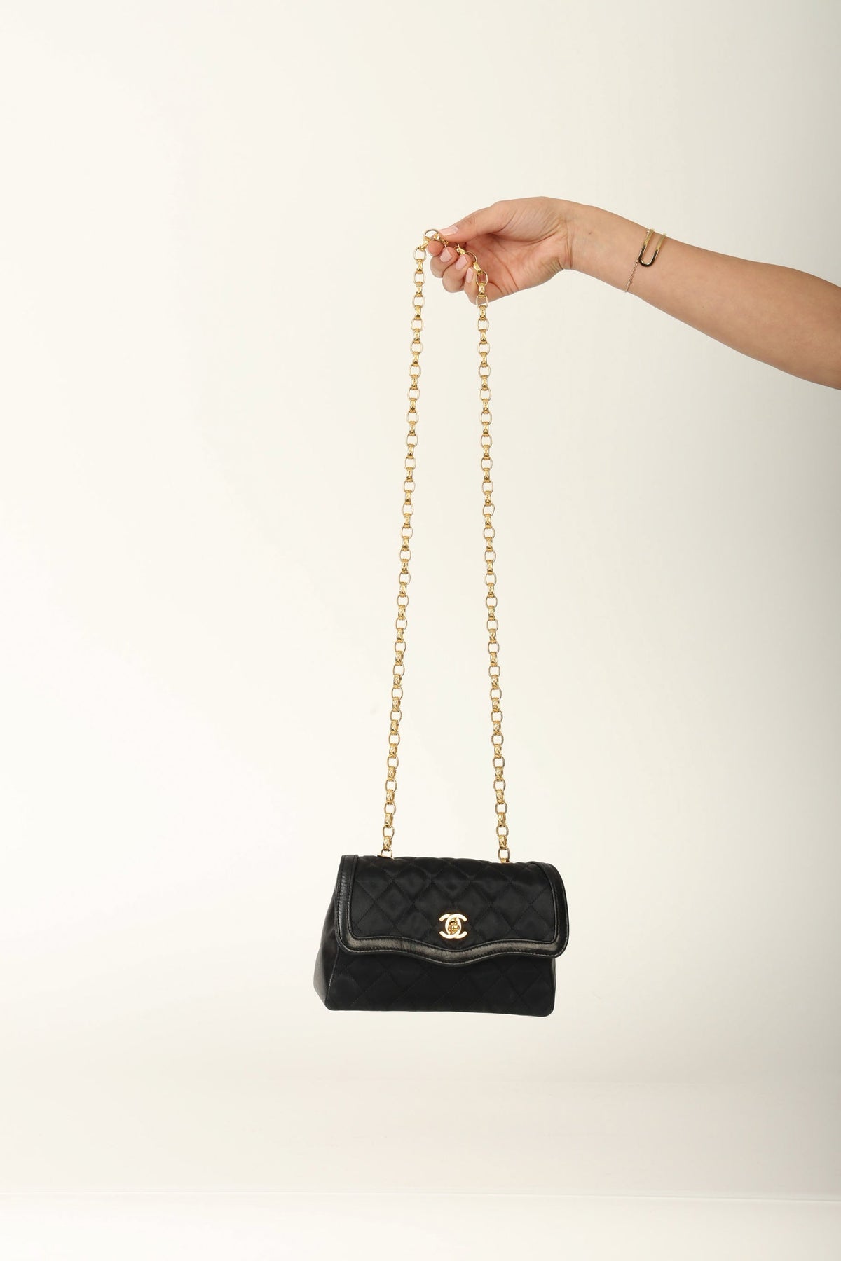 Chanel Satin & Lambskin Bijoux Mini Bag