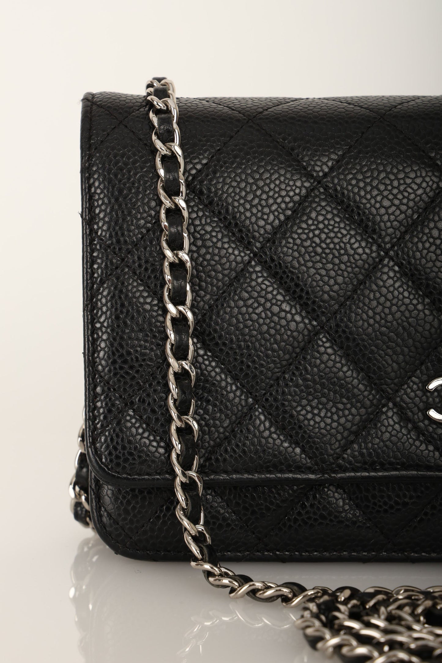 Chanel 2014 Caviar Wallet on Chain