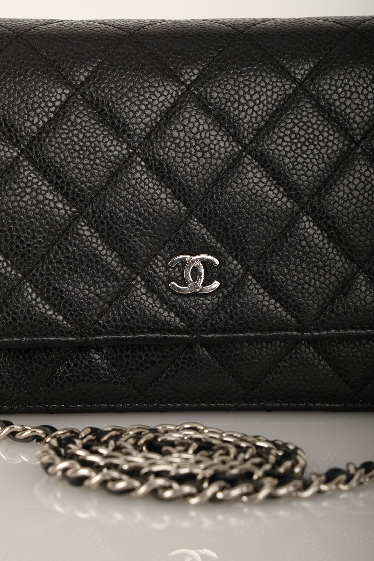 Chanel 2014 Caviar Wallet on Chain