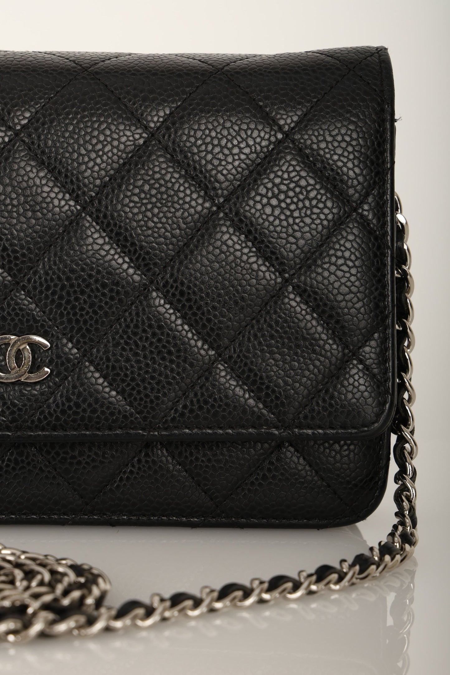 Chanel 2014 Caviar Wallet on Chain