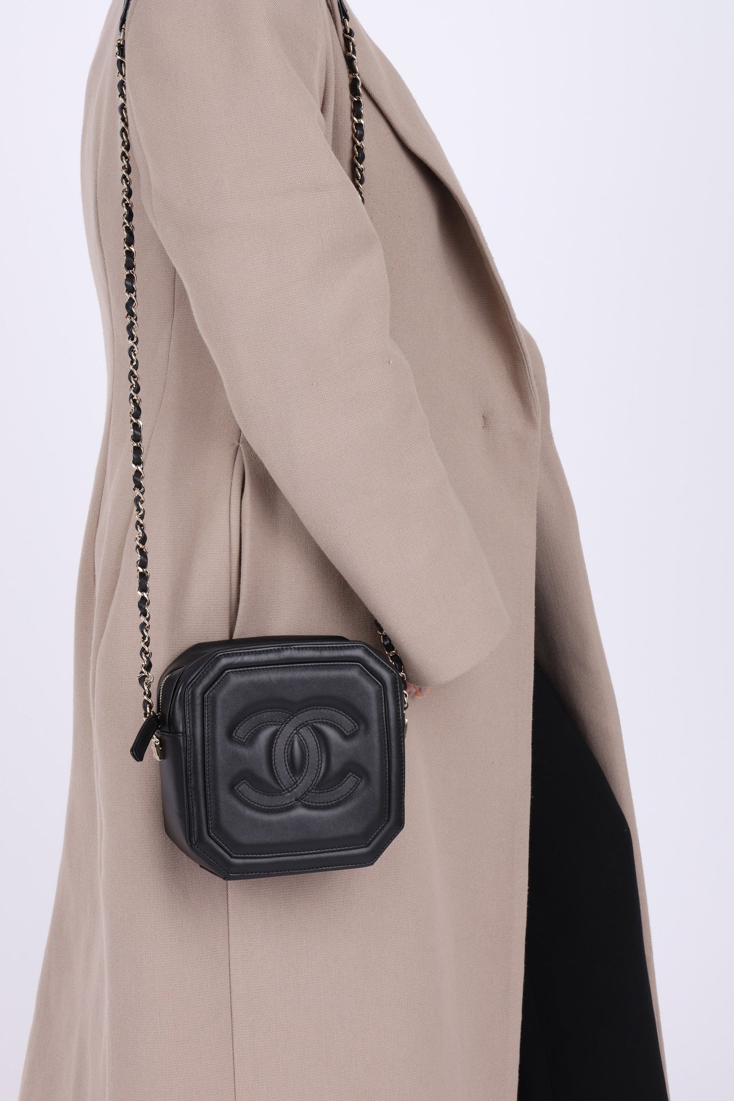 Chanel 2019 Lambskin Octagon Crossbody