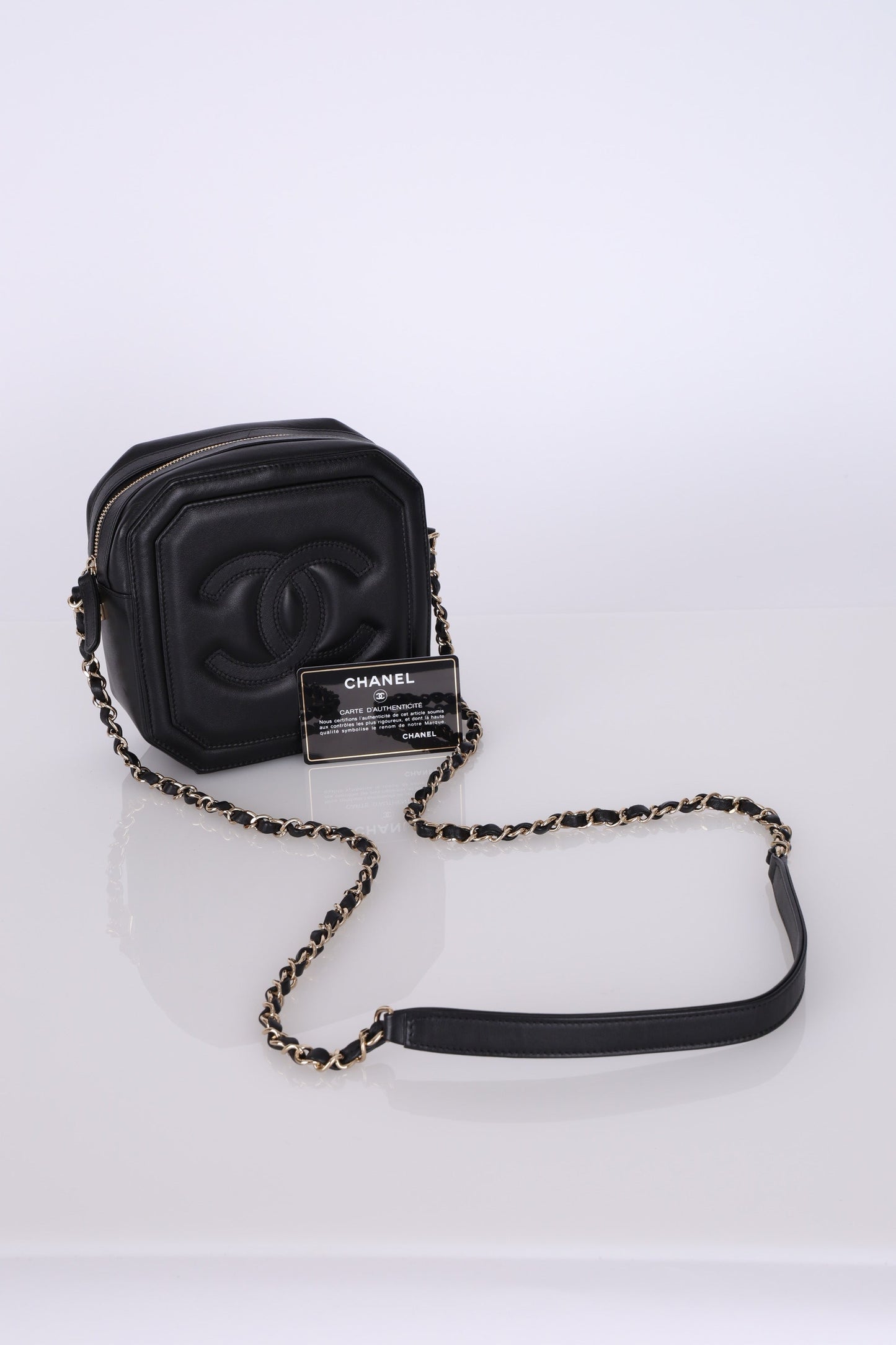 Chanel 2019 Lambskin Octagon Crossbody