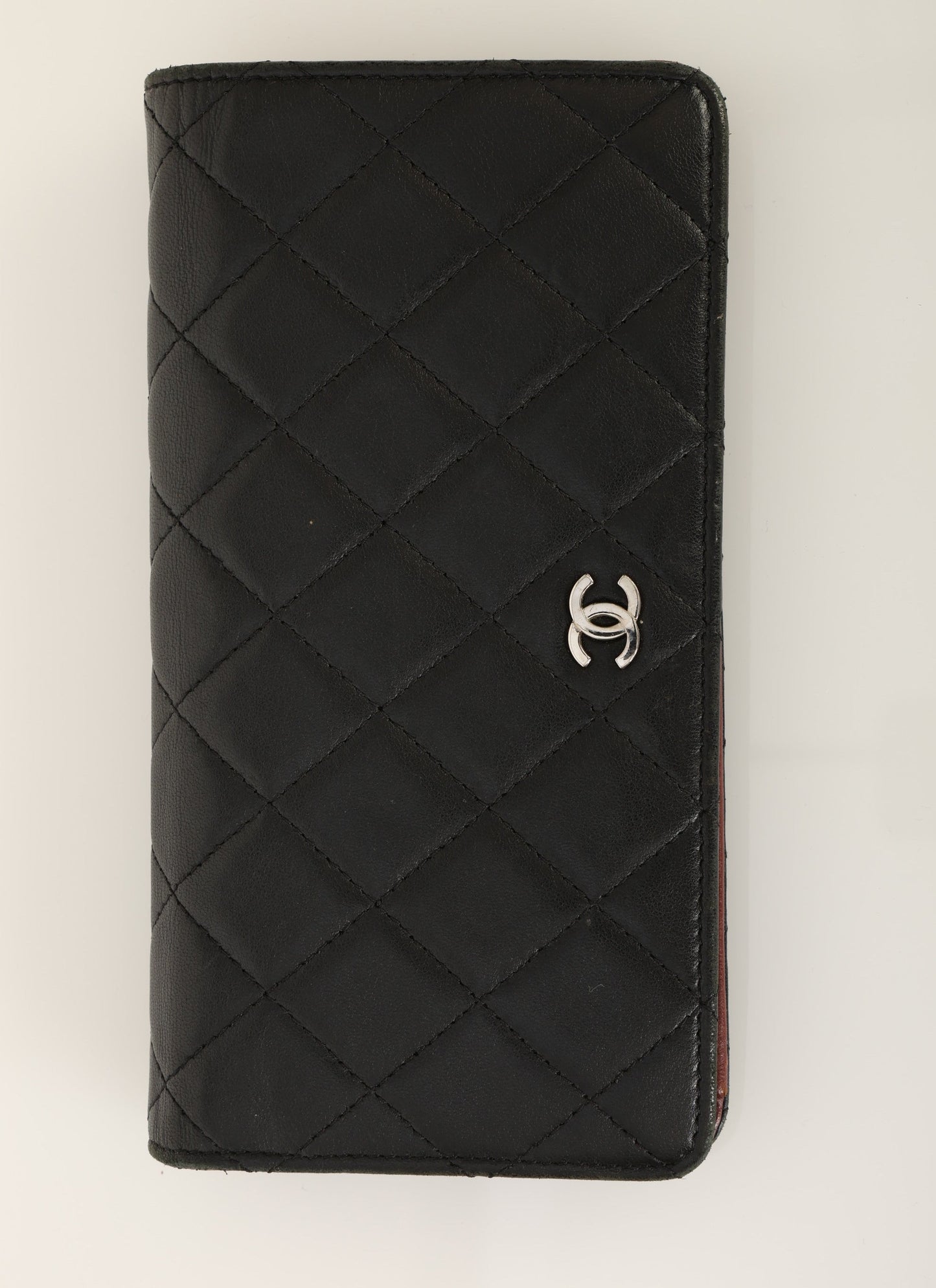 Chanel 2006 Lambskin Long Wallet w/ Chain