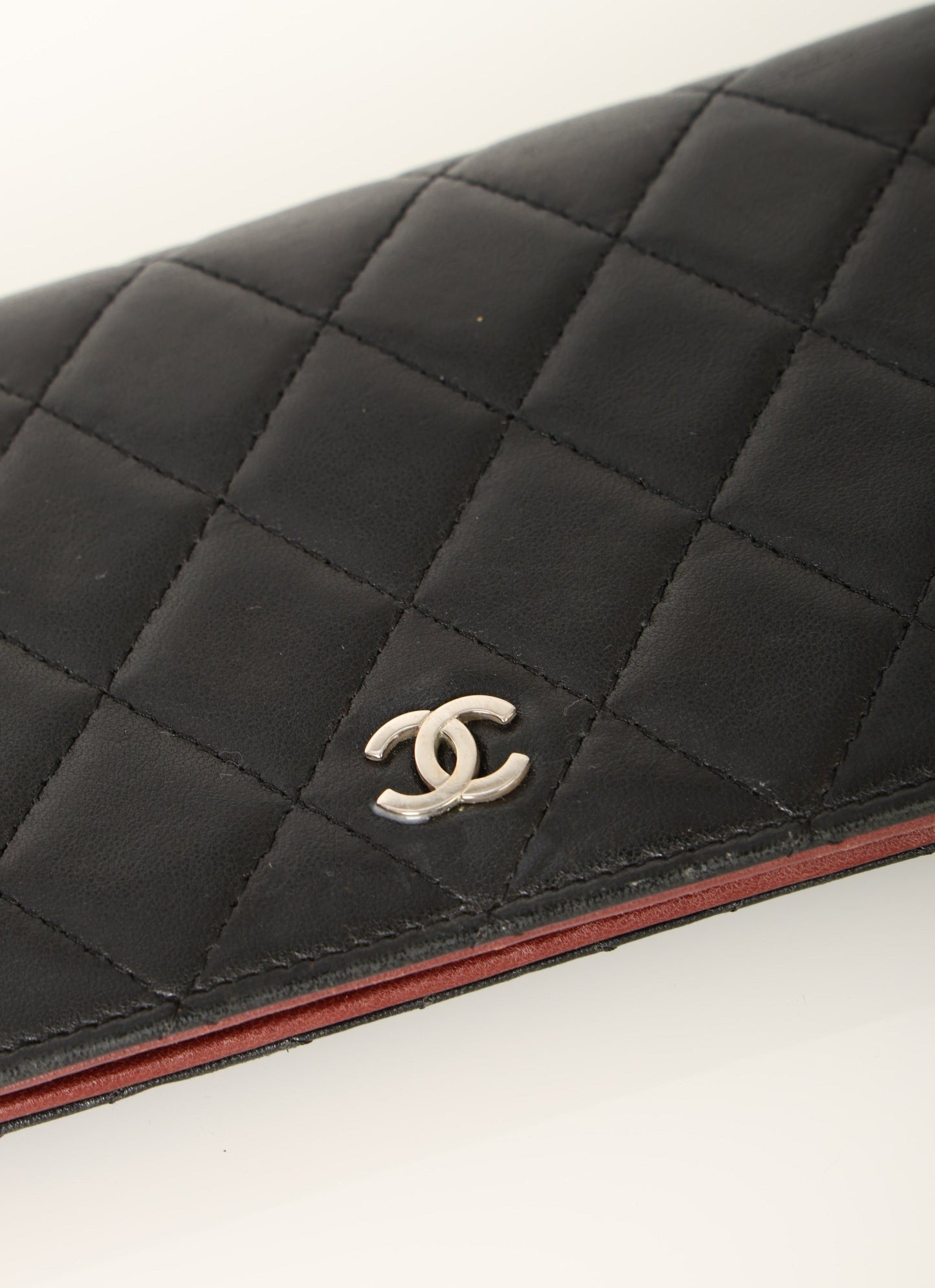 Chanel 2006 Lambskin Long Wallet w/ Chain