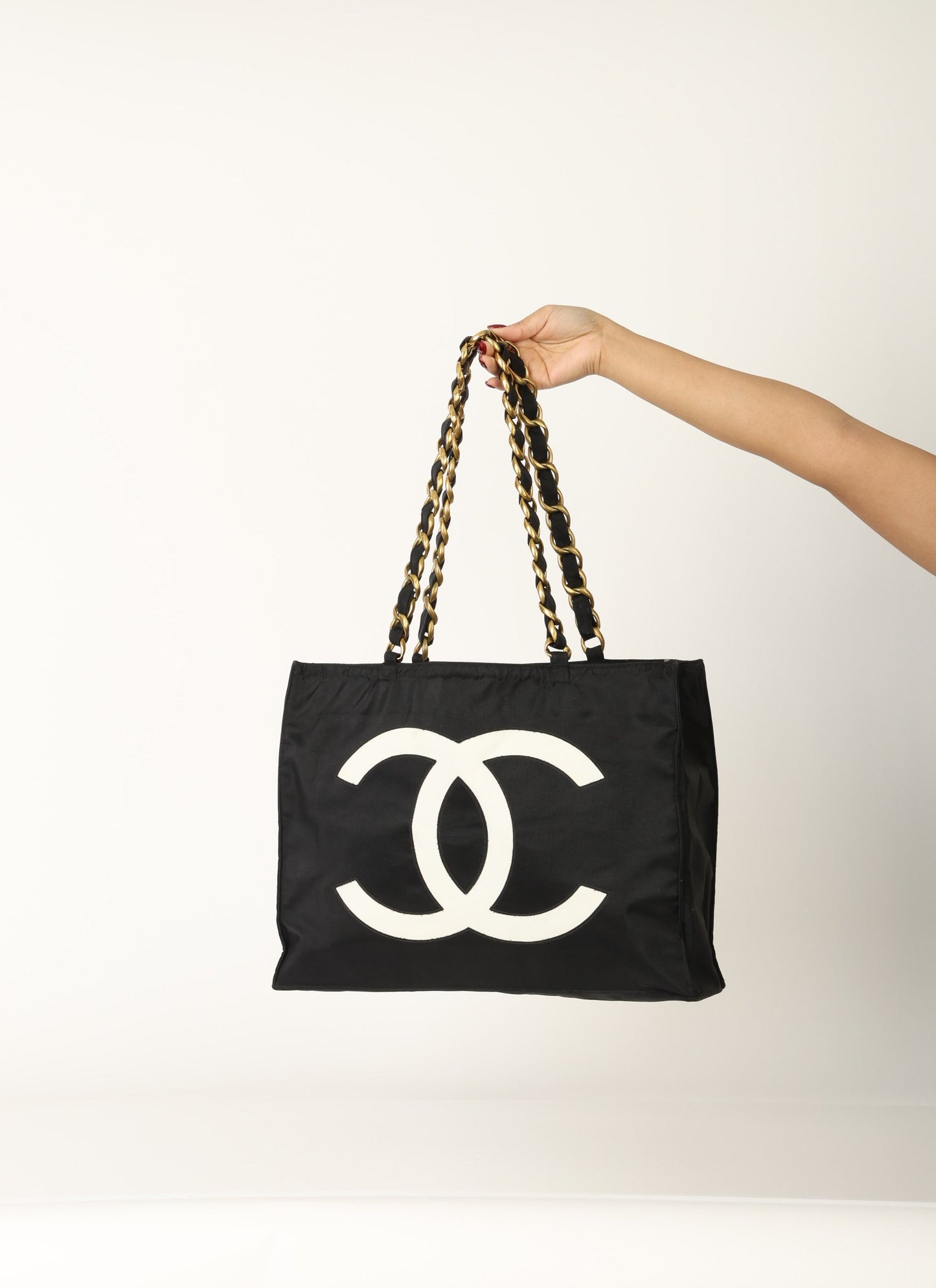 Chanel 1991 Nylon Chunky Chain Tote