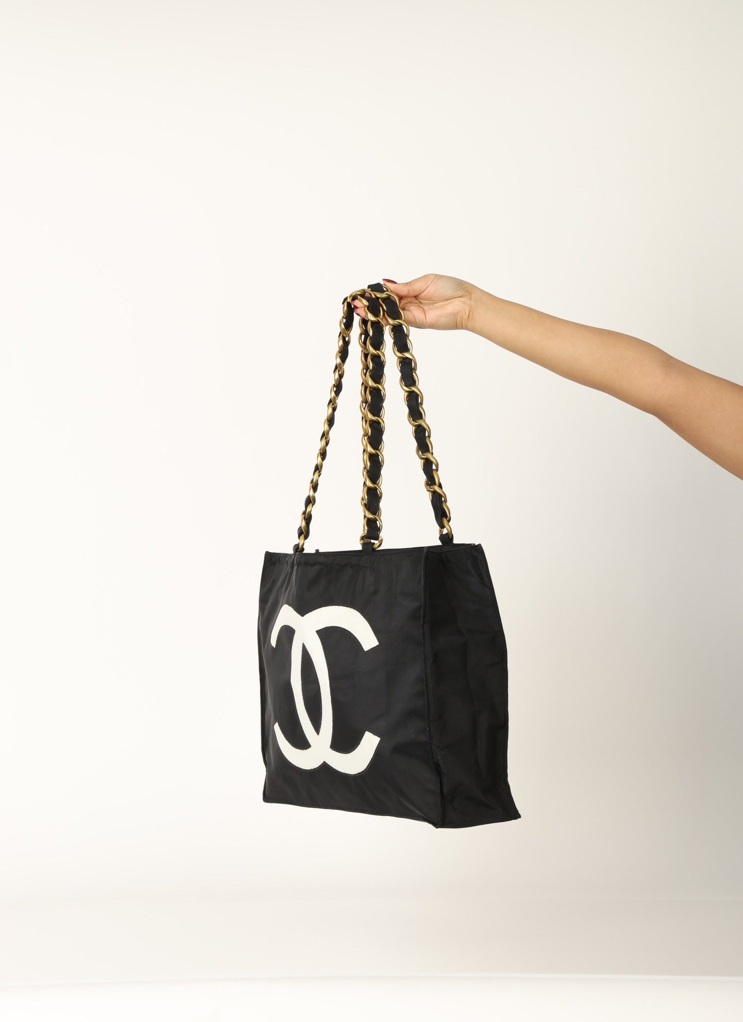 Chanel 1991 Nylon Chunky Chain Tote