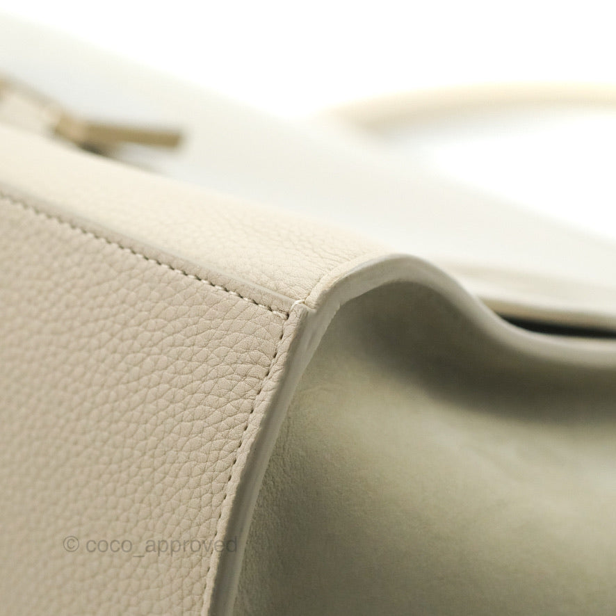 Celine Small Sleek Trapeze Beige Calfskin/Patent