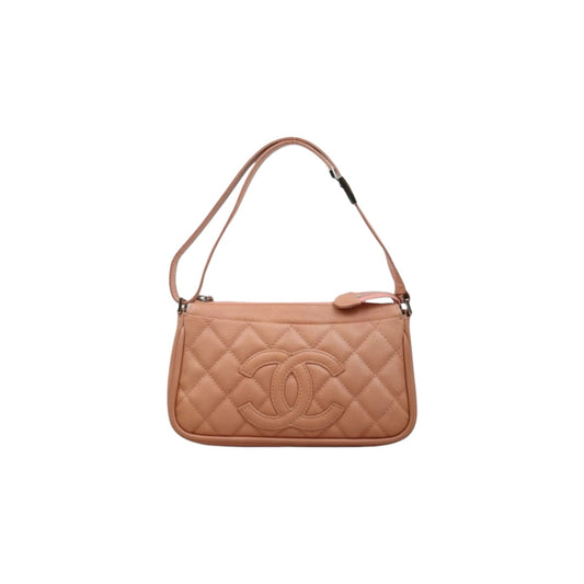 Very Good ( Rank A)｜ CHANEL Caviar Skin Calf Leather Shoulder Bag Pink Made In 2008～2009Year｜Y25061701