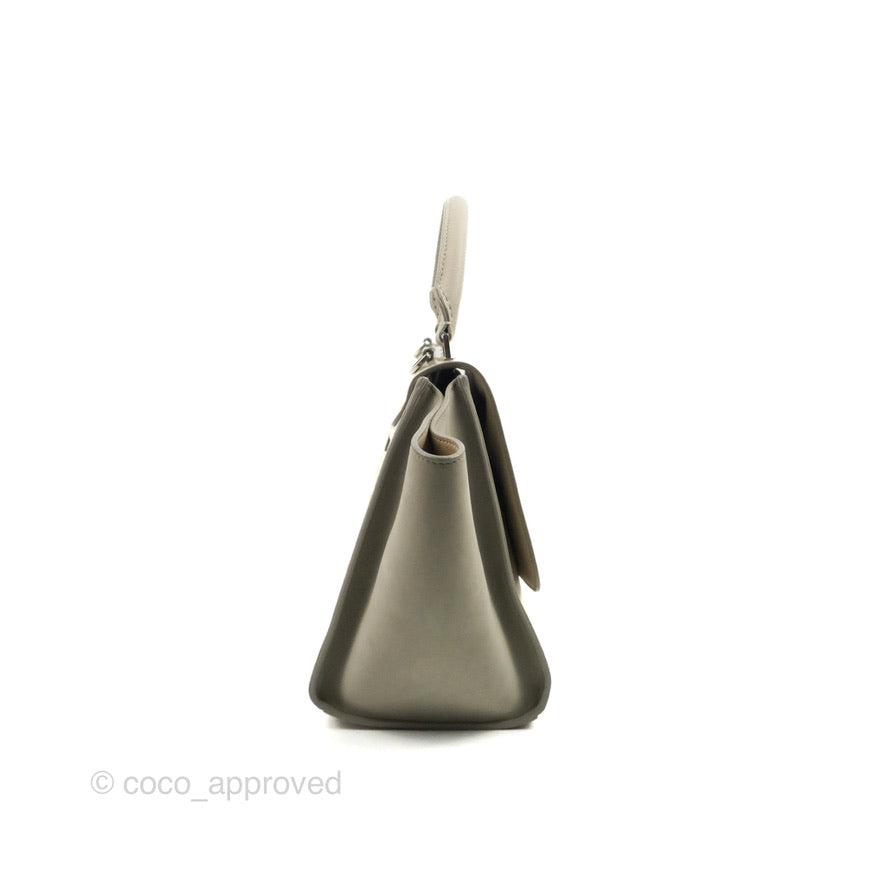 Celine Small Sleek Trapeze Beige Calfskin/Patent