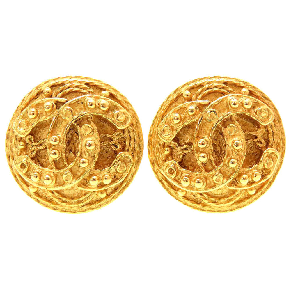 CHANEL Earring metal gold COCO Mark