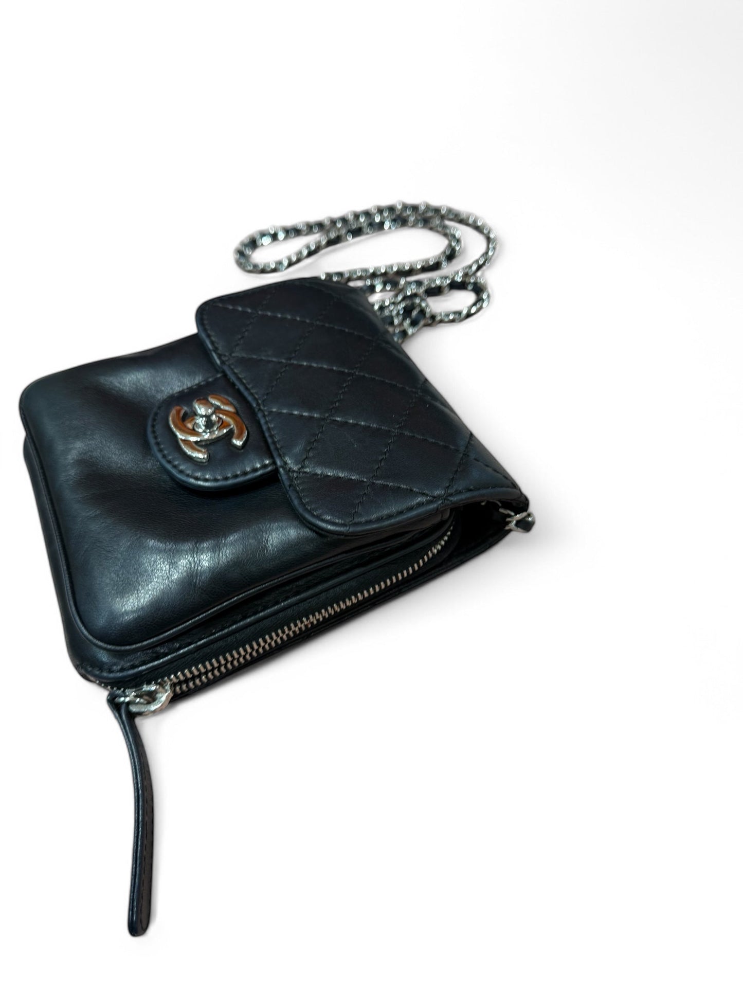 Chanel - Sac multi poches cuir noir