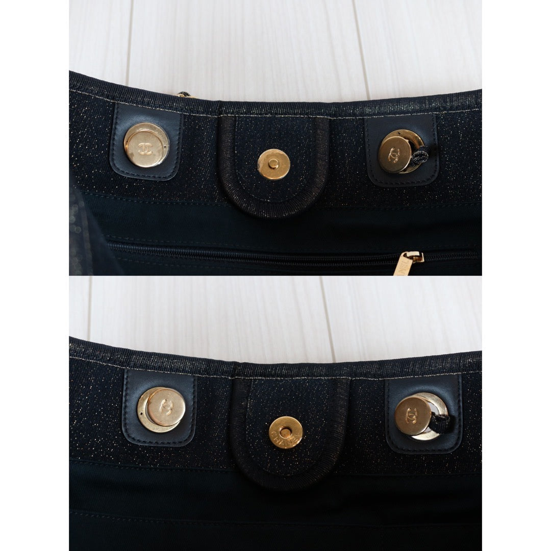 Rank A｜ CHANEL Canvas Tote Bag Navy  Made In 2019 Year｜S24042905