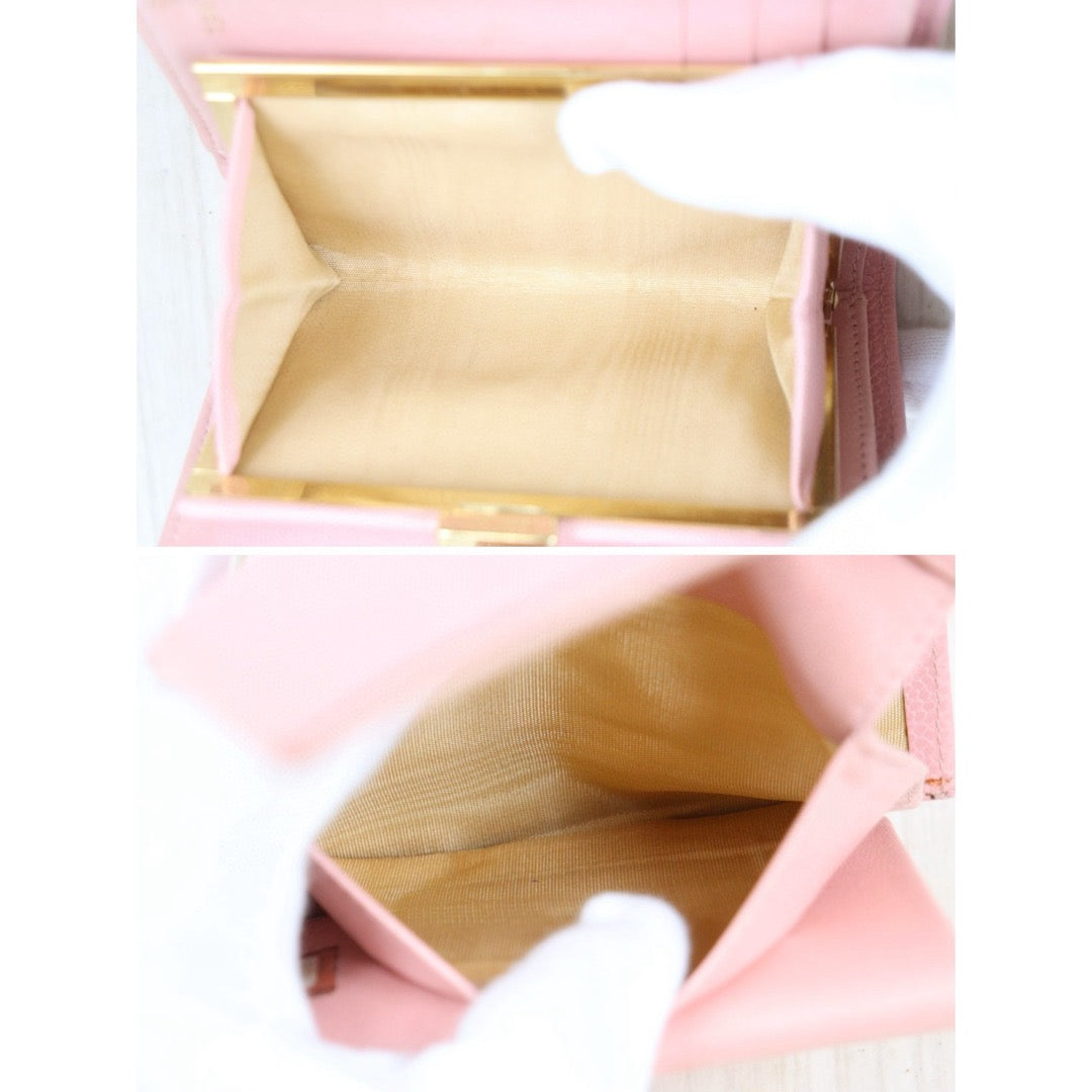 Good ( Rank AB)｜CHANEL Caviar Skin Calf Leather  Wallet Pink Made In 2003-2004 Year｜S25032620