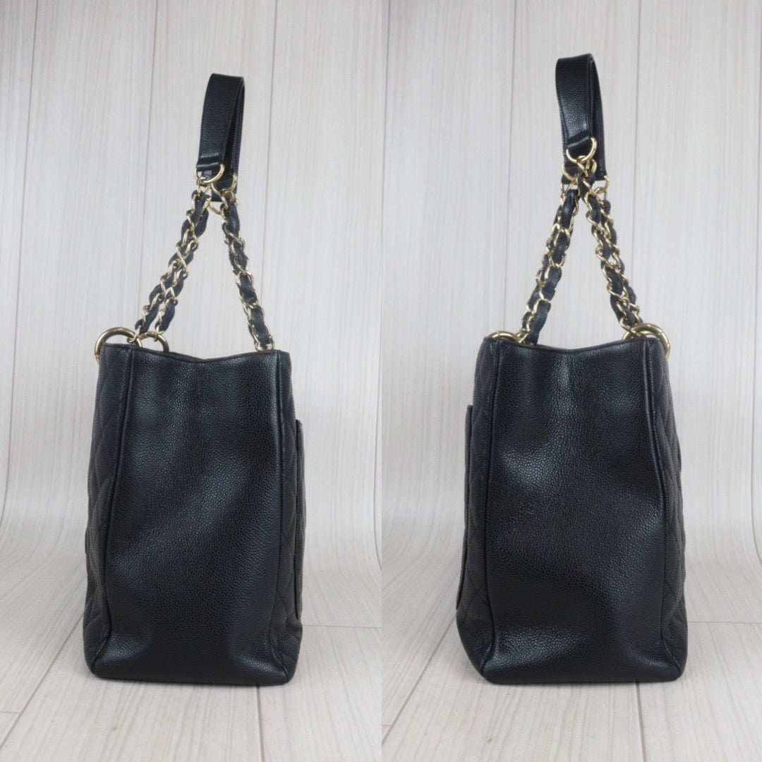 Rank AB ｜ CHANEL Matrasse GST Chain Tote Bag Caviar Skin Black ｜23082701