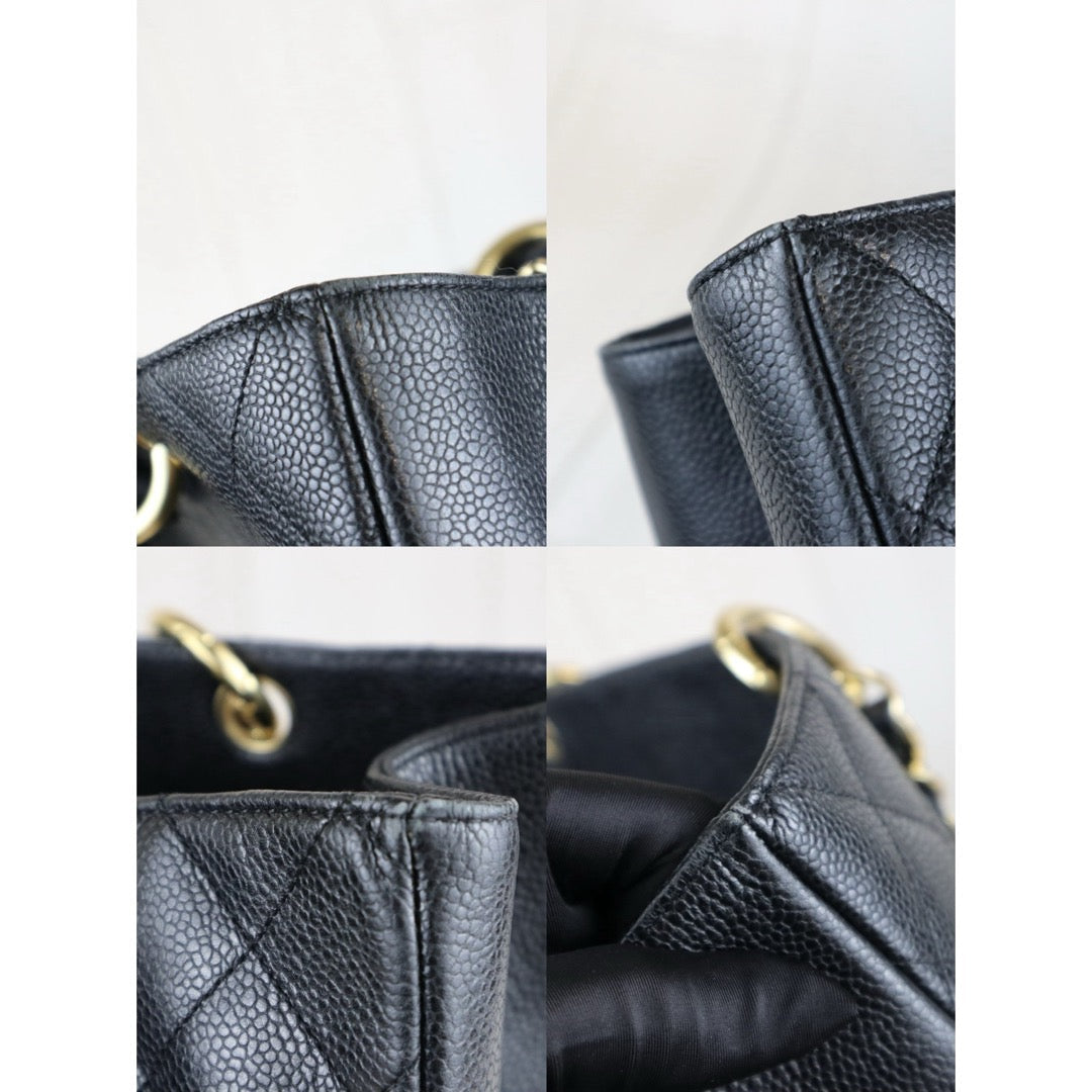 Good ( Rank AB)｜ CHANEL Matrasse GST Chain Tote Bag Caviar Skin Black  Made In 2004 -2005 Year｜J25060502