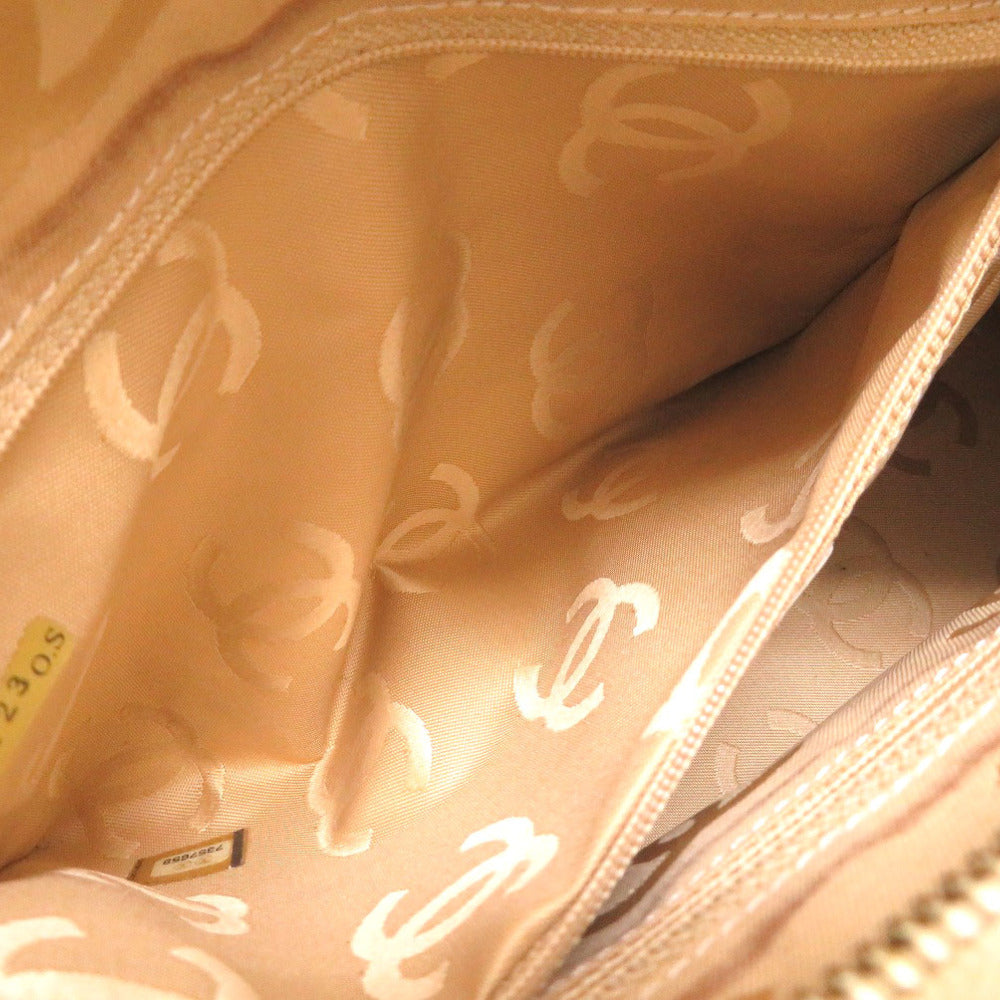 CHANEL Tote Bag Caviar skin beige COCO Mark Women Used