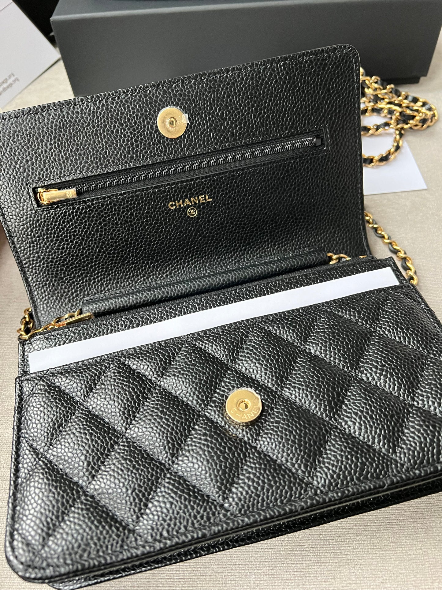 Chanel Black Caviar Wallet on Chain