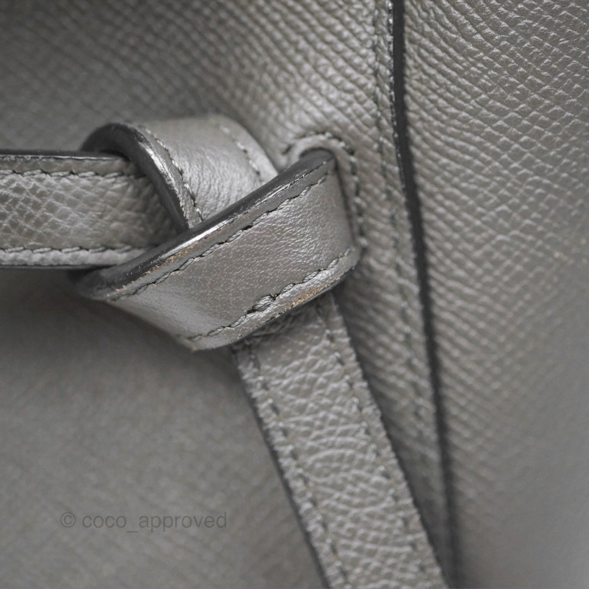 Celine Micro Belt Bag Grey Grained Calfskin Gold Hardware