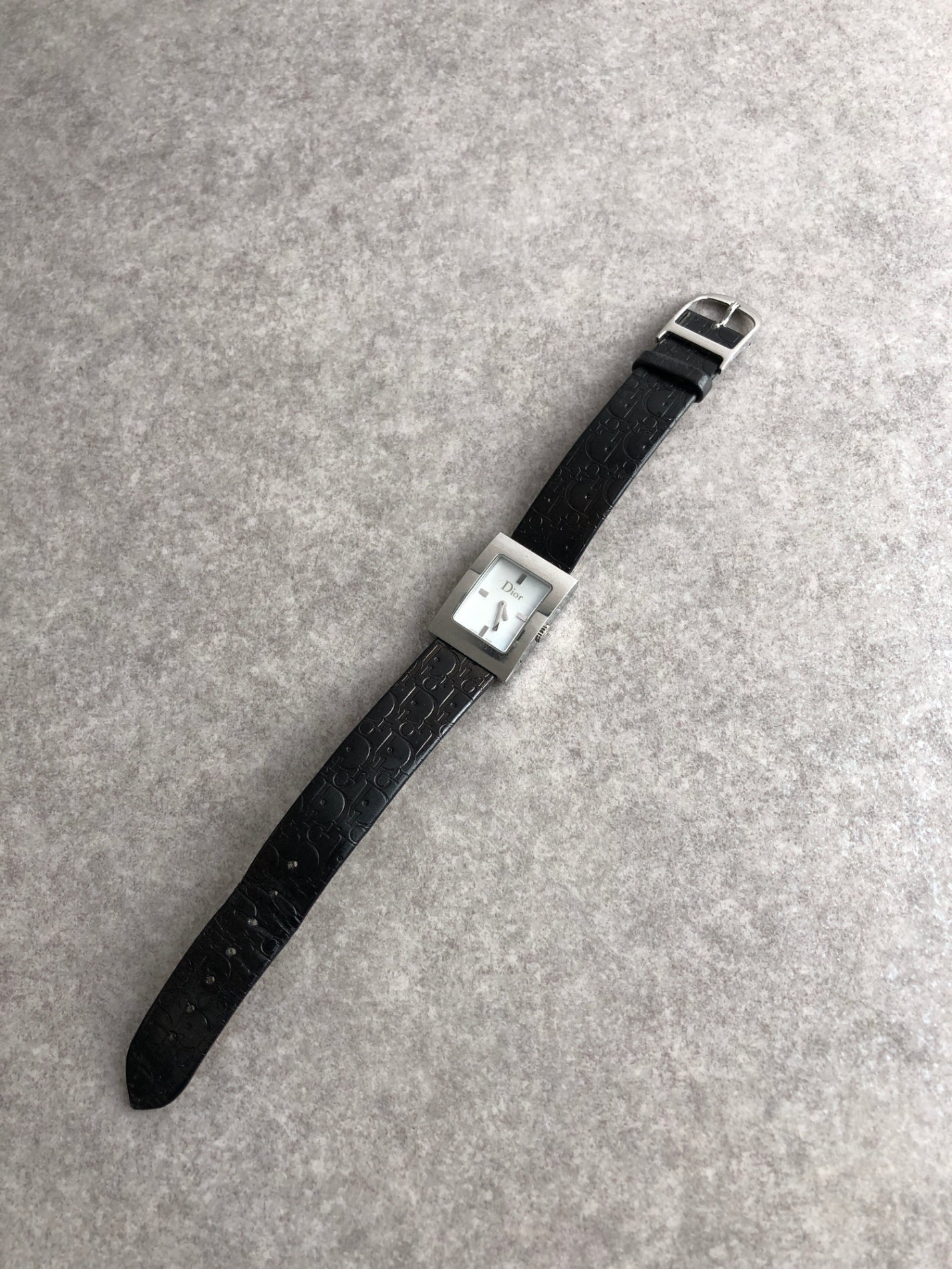 Christian Dior Trotter Quartz Watch Black Vintage pnj63r