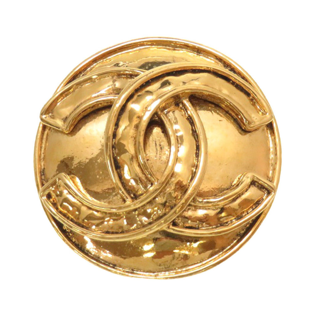 CHANEL Brooch metal gold COCO Mark vintage