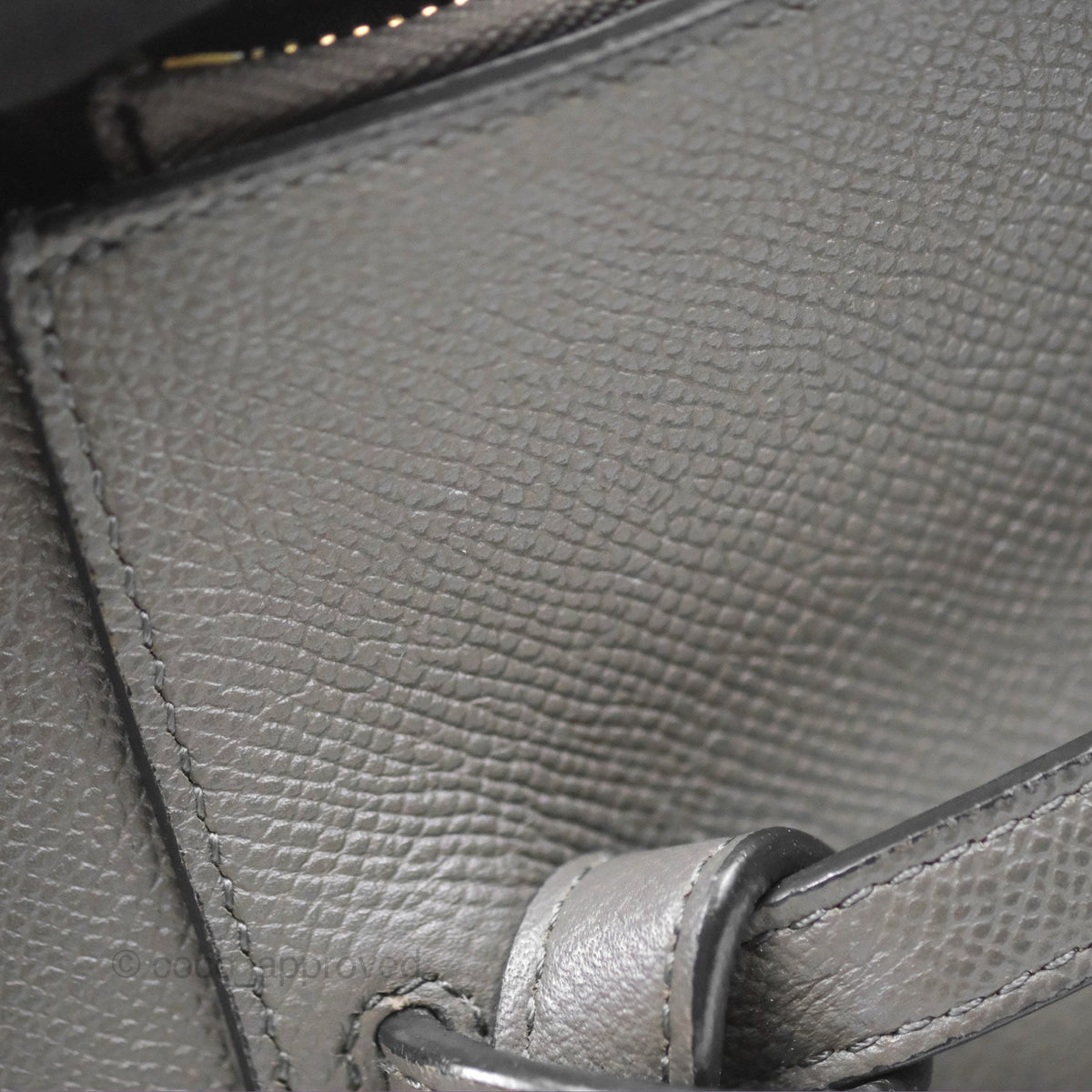 Celine Micro Belt Bag Grey Grained Calfskin Gold Hardware