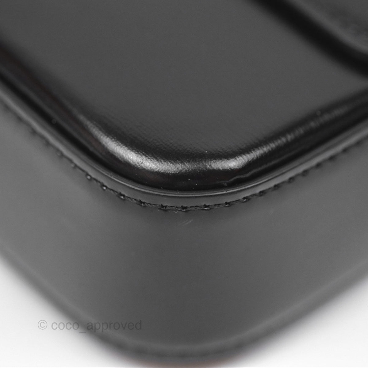 Celine Triomphe Shoulder Bag Black Calfskin