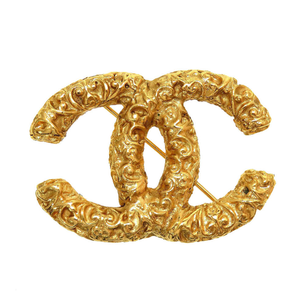 CHANEL Brooch metal gold