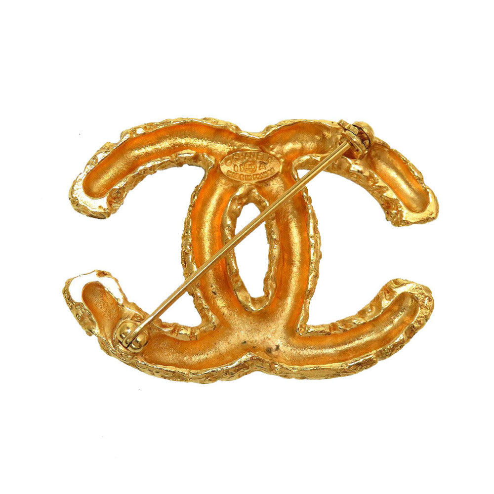 CHANEL Brooch metal gold