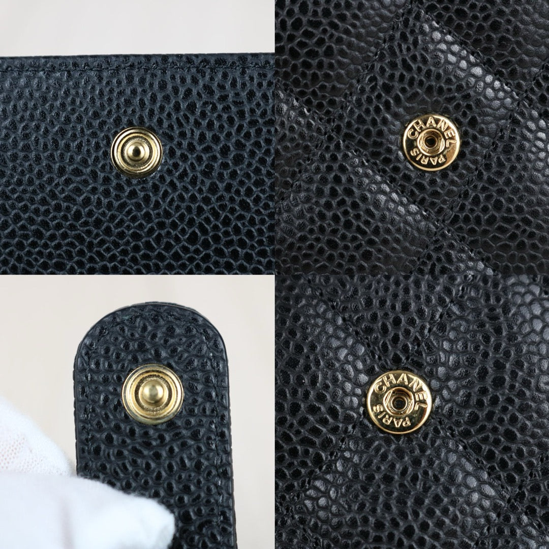 Excellent（Rank SA）｜CHANEL Caviar Skin Black Long Wallet Made In 2013- 2014Year｜X25051208
