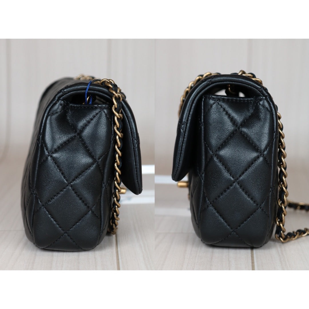 Very Good ( Rank A)｜ CHANEL Matrasse Lamb Skin Single  Flap Bag Made in 2014-2015Year｜S24071002