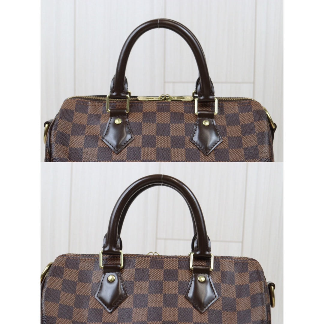 Rank AB｜ LV Damier Speedy 25 Hand Bag With Shoulder Strap｜S24061706