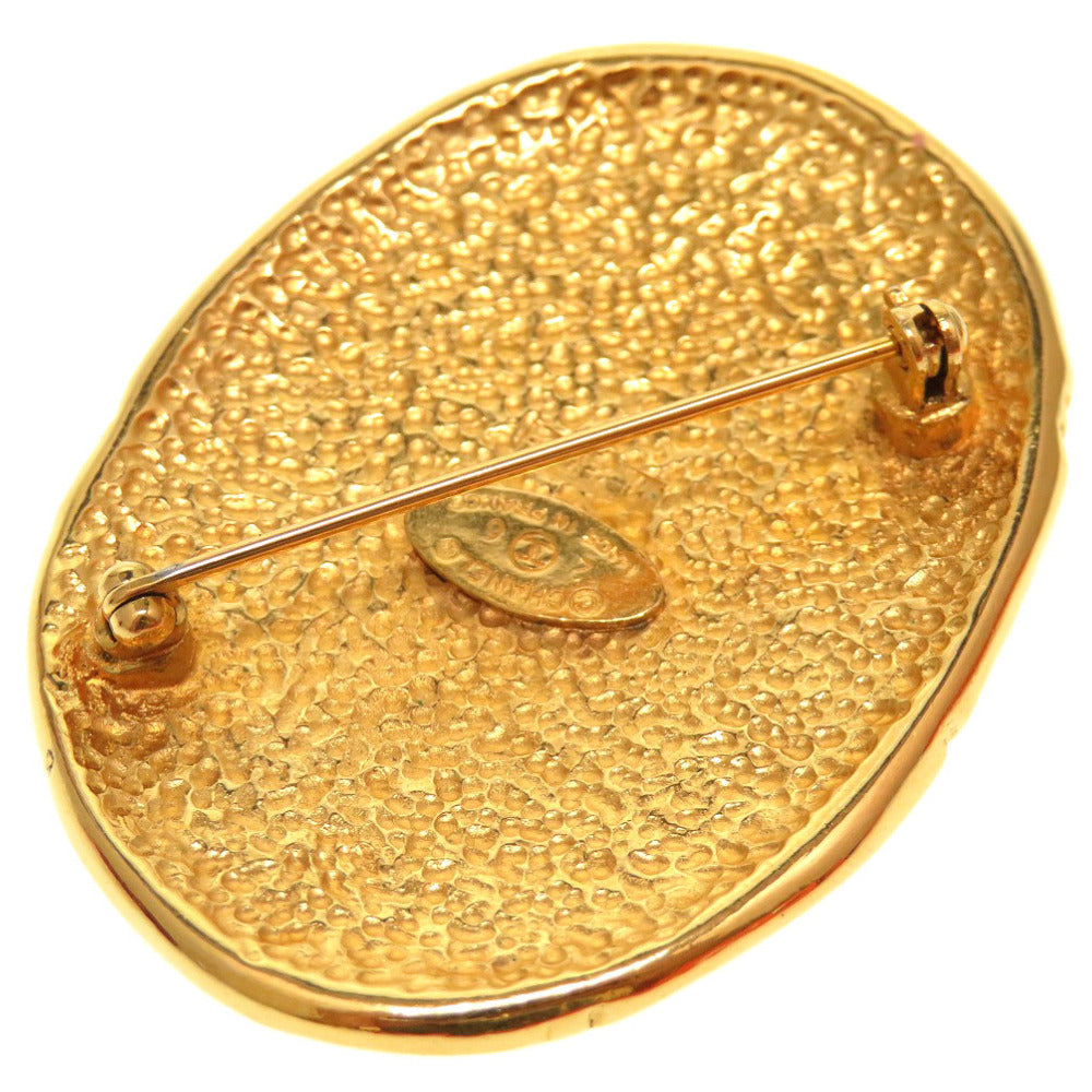 CHANEL Brooch metal gold Crown COCO Mark Vintage