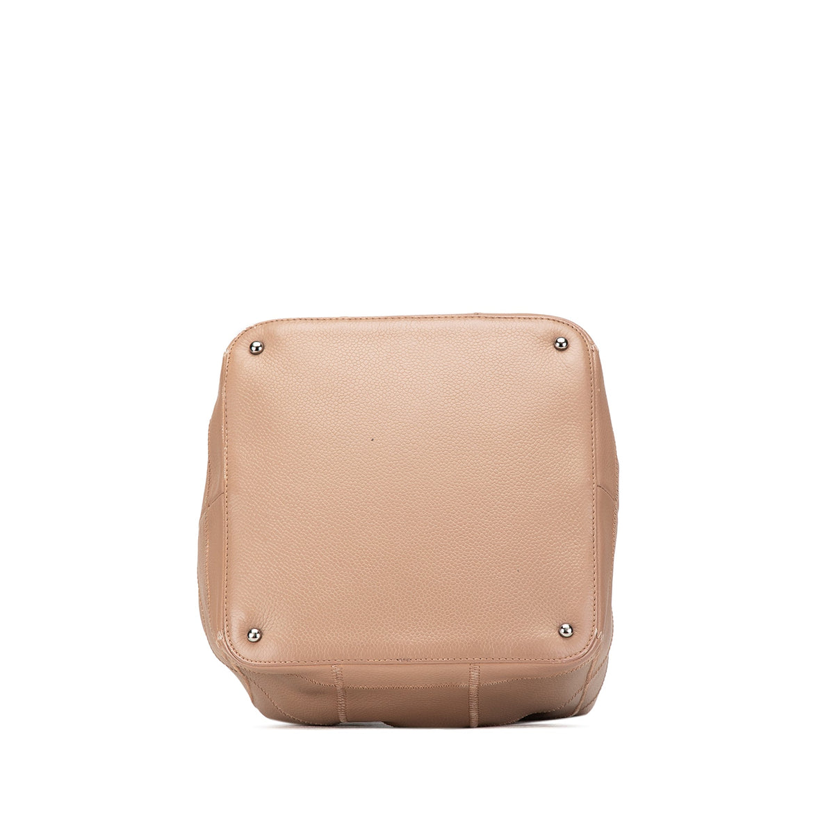 Tan Chanel Grained Calfskin Chocolate Bar Handbag
