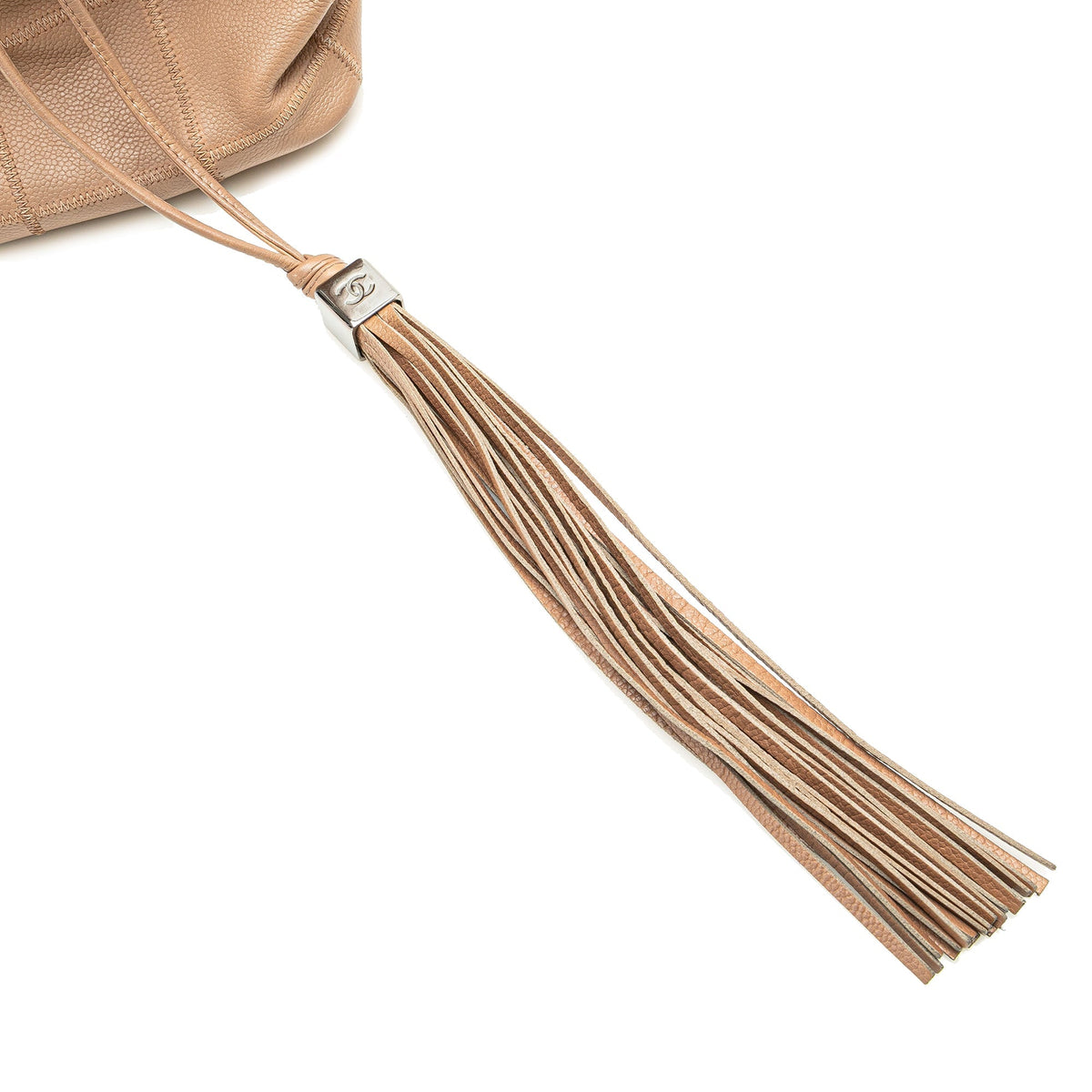 Tan Chanel Grained Calfskin Chocolate Bar Handbag