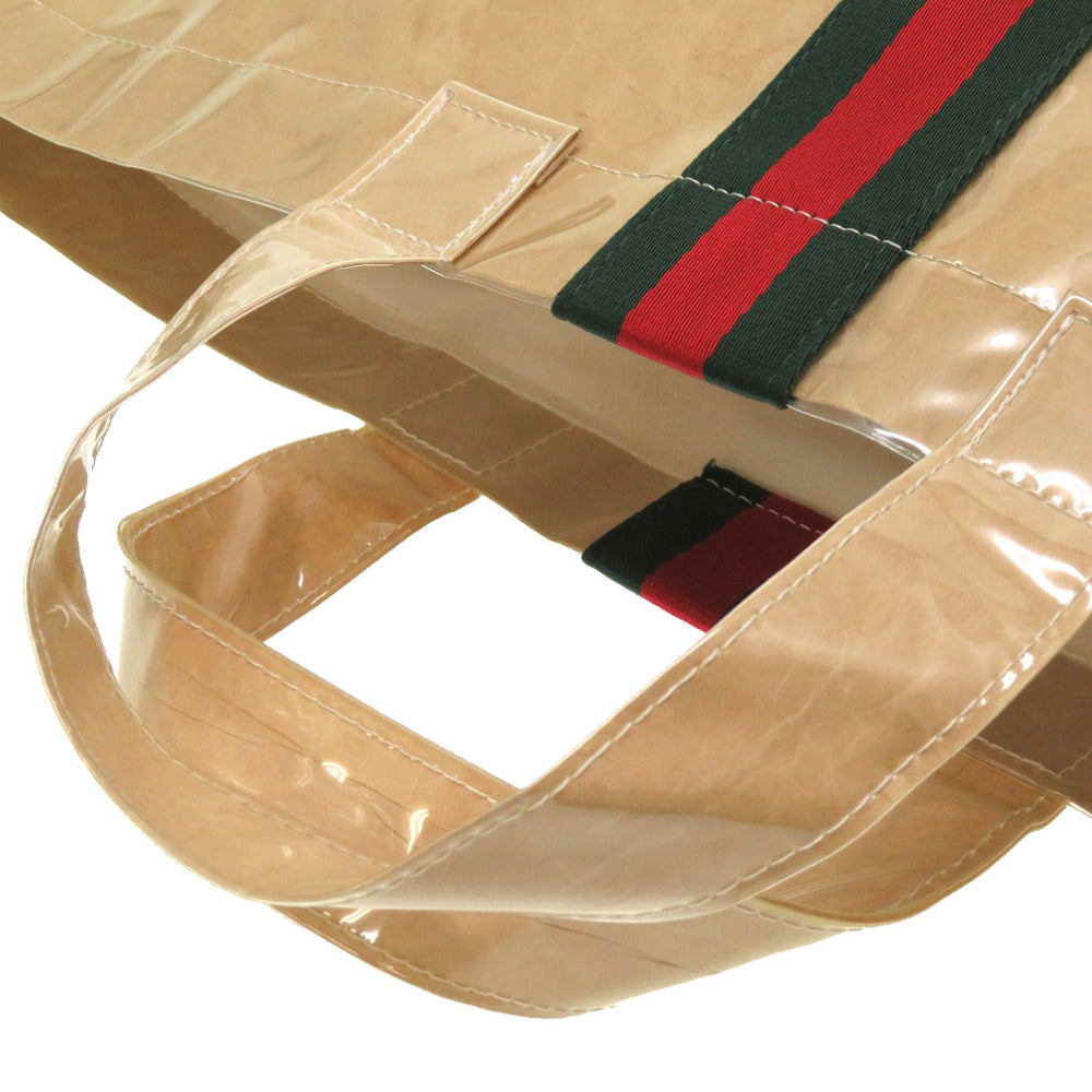 GUCCI Tote Bag Plastics beige Sherry line Comme des Garcons collaboration Women Used