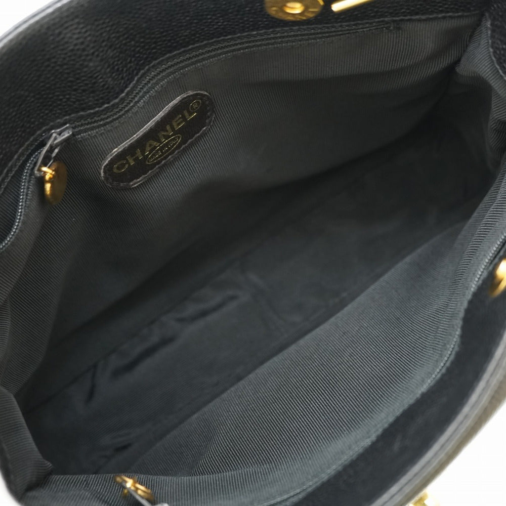 CHANEL Shoulder Bag Caviar skin black W Face Chain Shoulder Bag Women Used