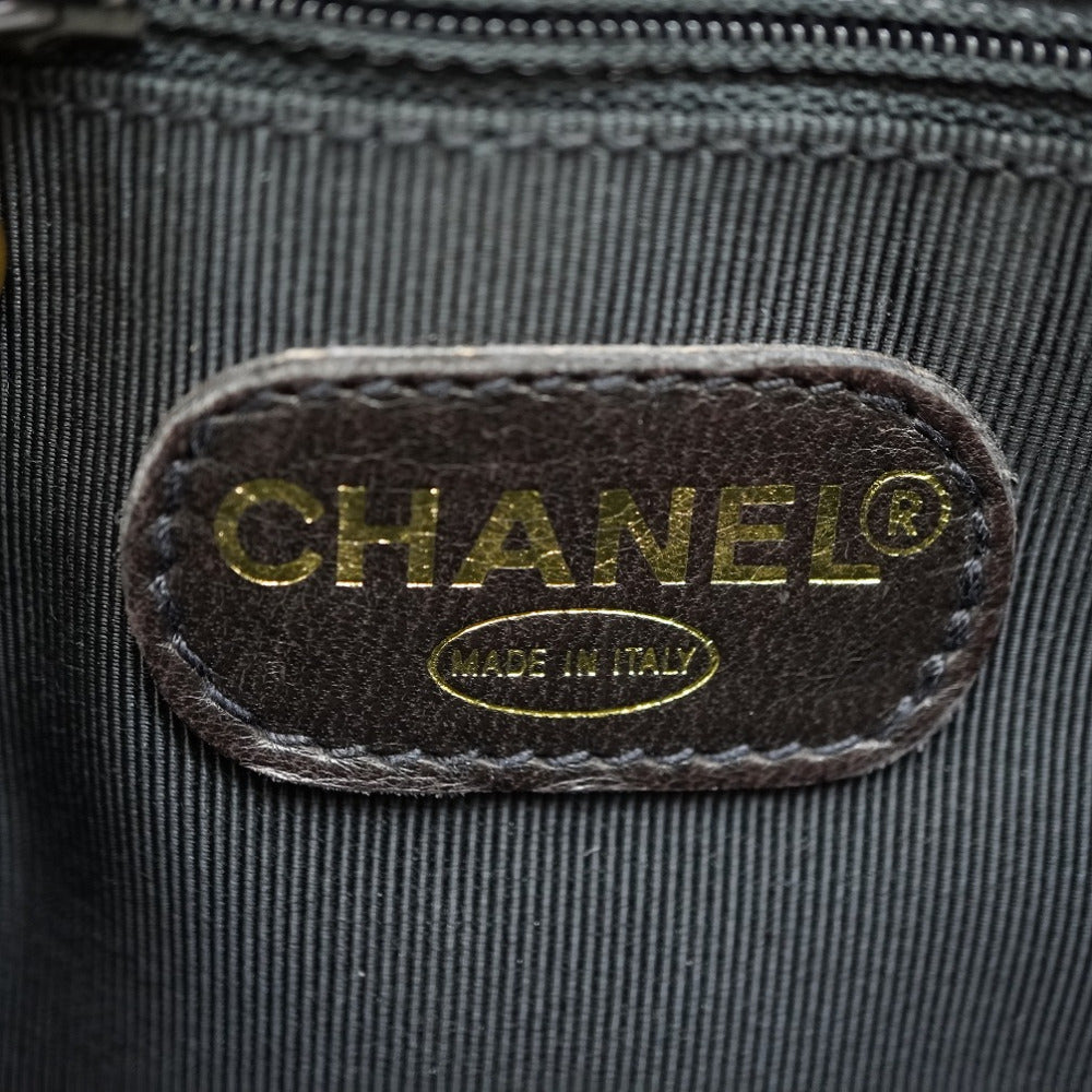 CHANEL Shoulder Bag Caviar skin black W Face Chain Shoulder Bag Women Used