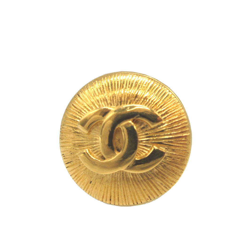 CHANEL Brooch metal gold