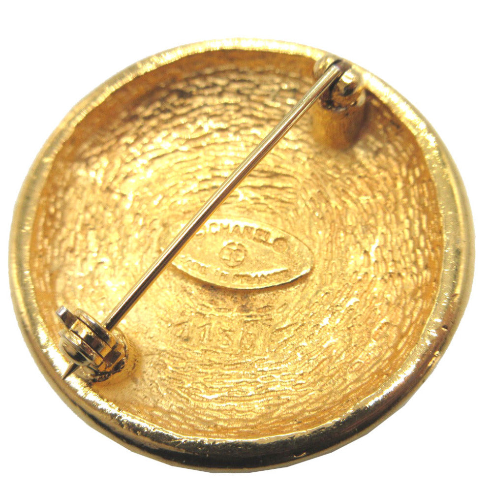 CHANEL Brooch metal gold