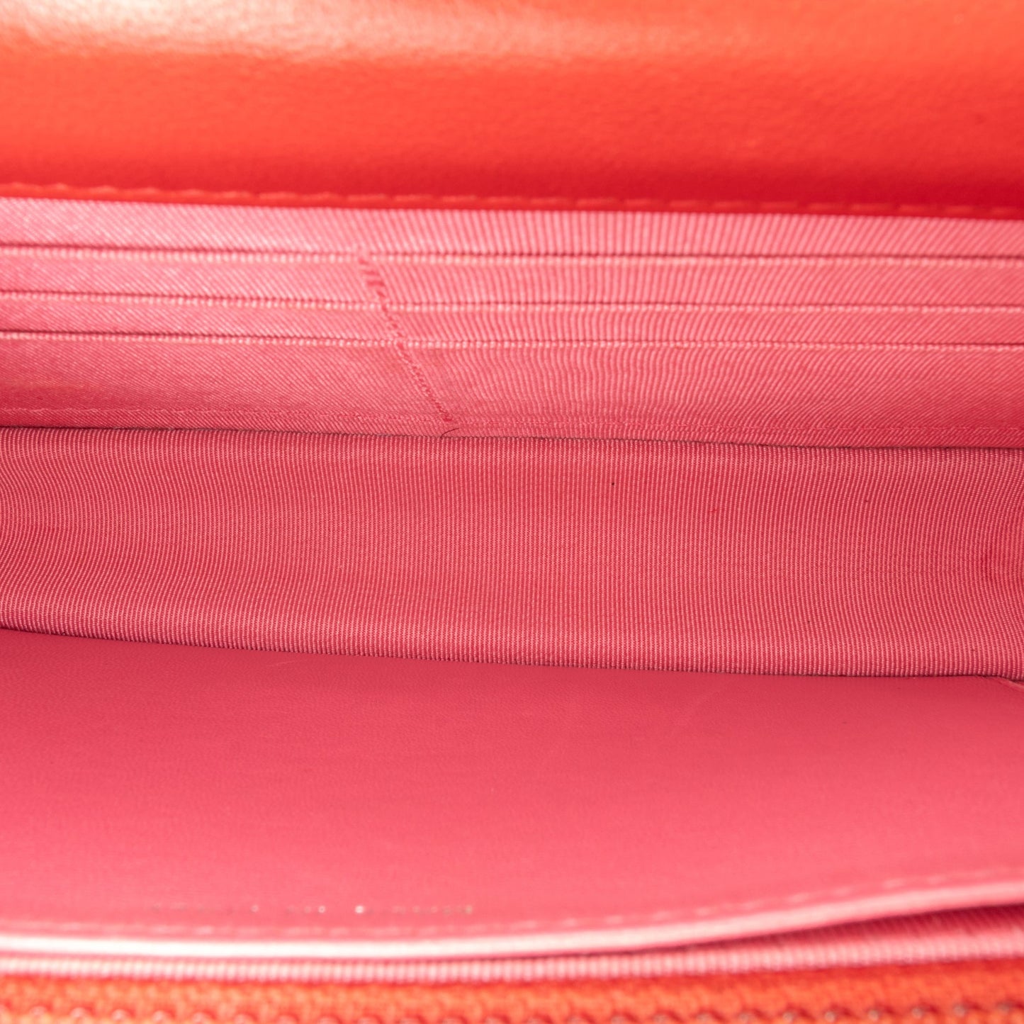 Red Chanel Classic Lambskin Wallet on Chain Crossbody Bag