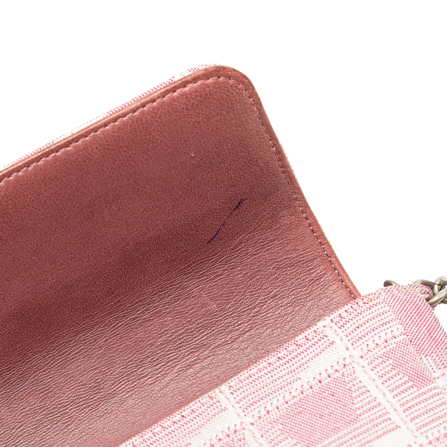 Pink Chanel Nylon New Travel Line East West Flap Shoulder Bag
