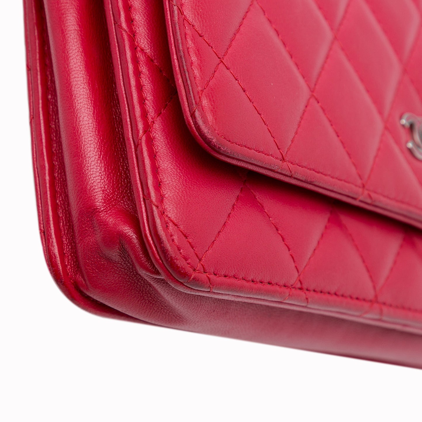Pink Chanel Classic Lambskin Wallet on Chain Crossbody Bag