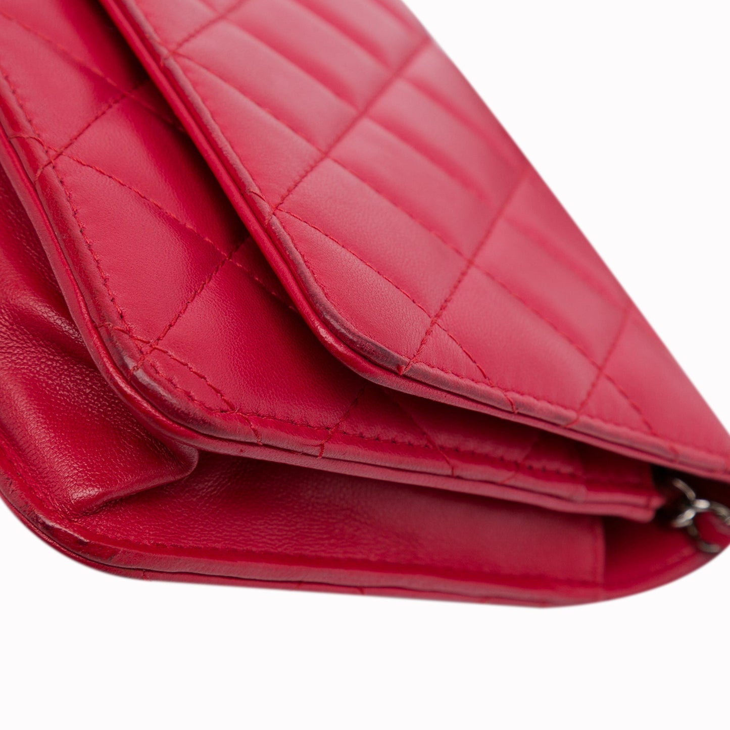 Pink Chanel Classic Lambskin Wallet on Chain Crossbody Bag